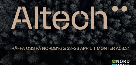 Altech, Sveriges mest mångsidiga produktsortiment för tekniska installationer, ställer ut på Nordbygg i monter A08:31