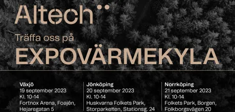 Möt Altech på ExpoVärmeKyla - branschens egen minimässa som går av stapeln på tre ställen